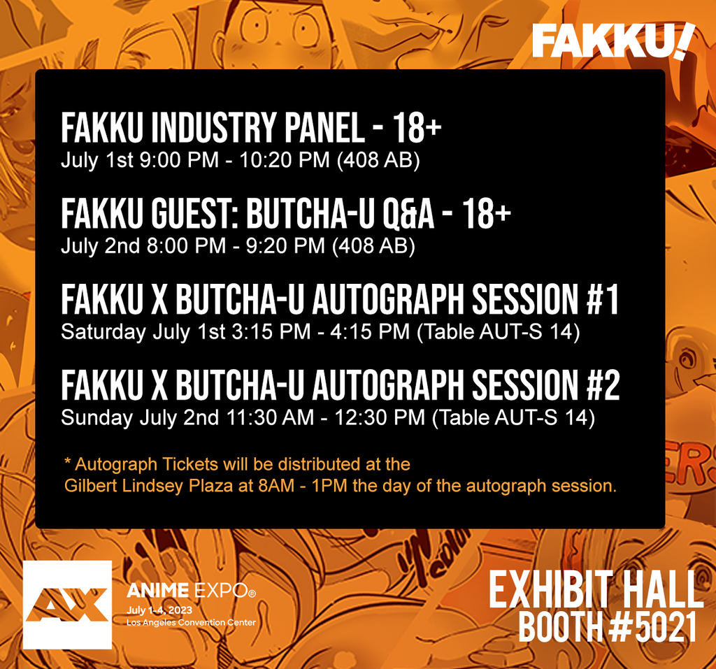 Anime Expo 2023 Schedule FAKKU Merch Store