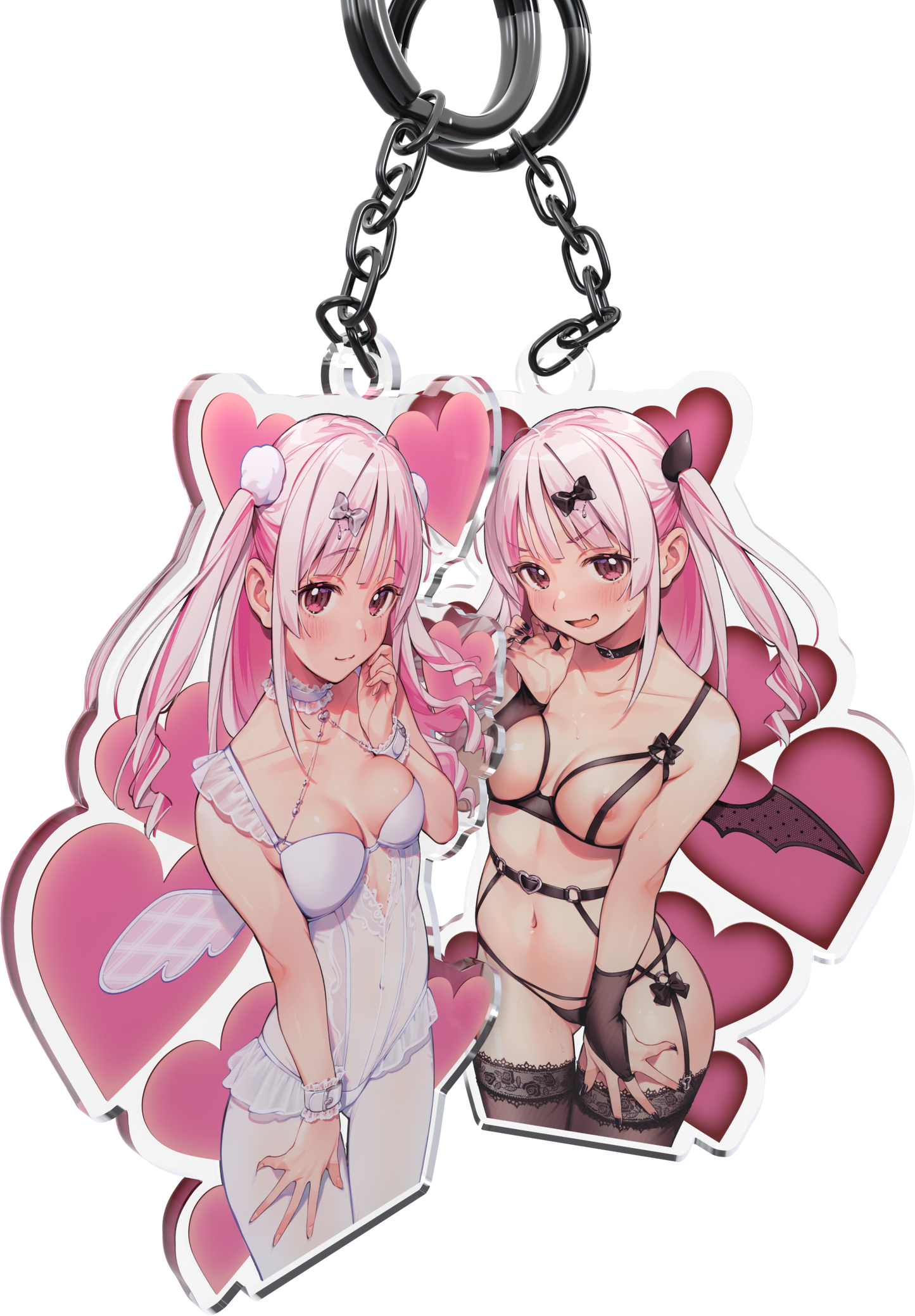 FAKKU x Wantan Meo Keychain - Angel & Devil