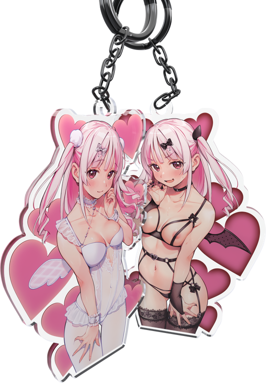 FAKKU x Wantan Meo Keychain - Angel & Devil